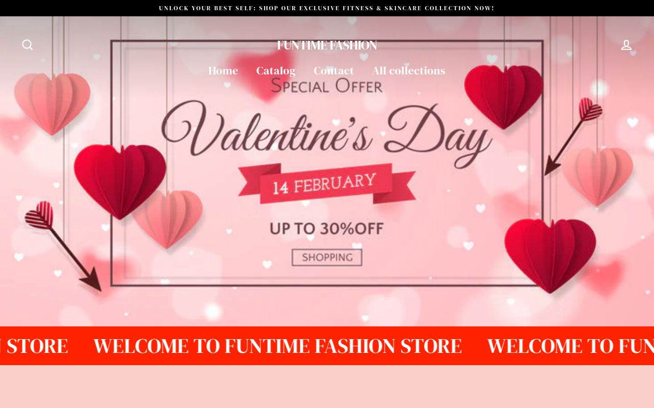 Funtime Fashion Shopify store homepage